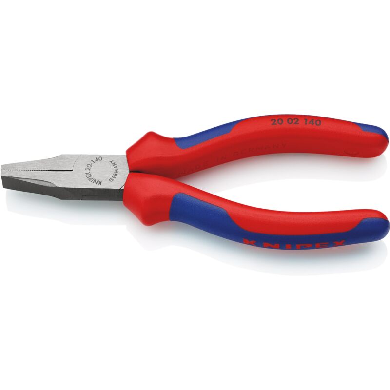 foto del prodotto 20 02 140 pinza per meccanica a becchi piatti diritti rivestiti in materiale bicomponente bonderizzata nera 140 mm