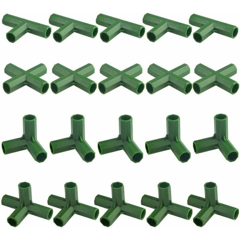 foto del prodotto 20 connettori per telaio da giardino resistenti per serre e piante da 11 mm,