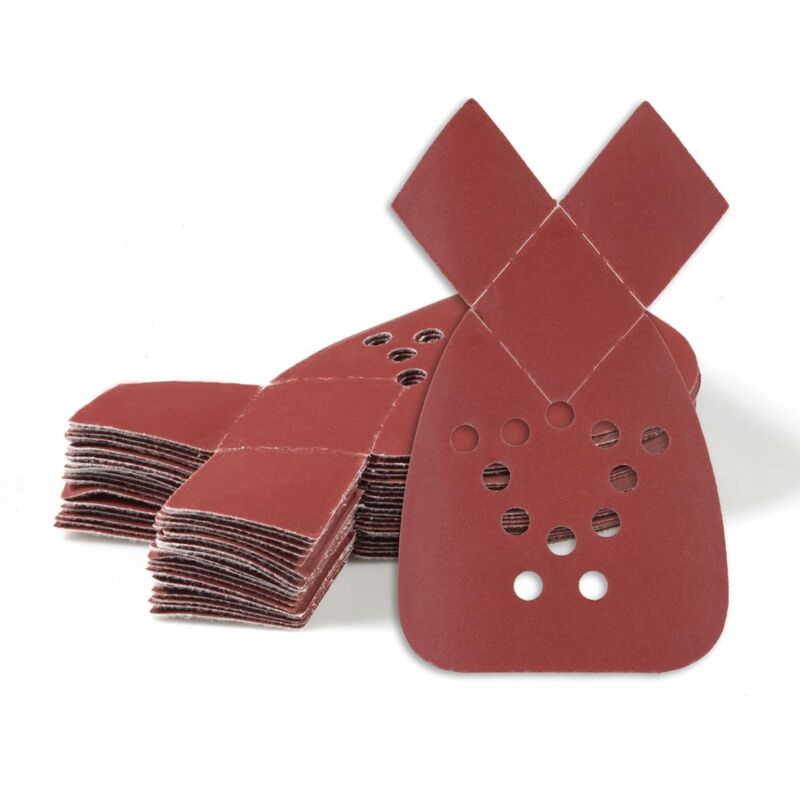 foto del prodotto 20 fogli di carta vetrata a forma di topo per levigatrice abrasiva, grana 800, con 2 punte di ricambio, 12 fori, per la lavorazione del legno