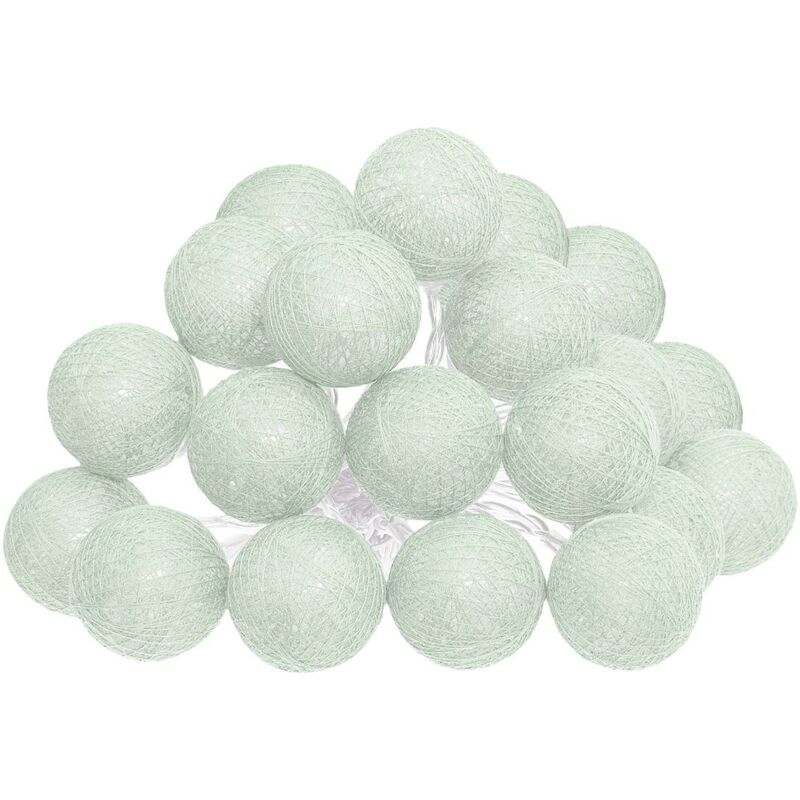 foto del prodotto 20 palline di ghirlanda led verde celeste l435cm atmosphera cr ateur d int rieur