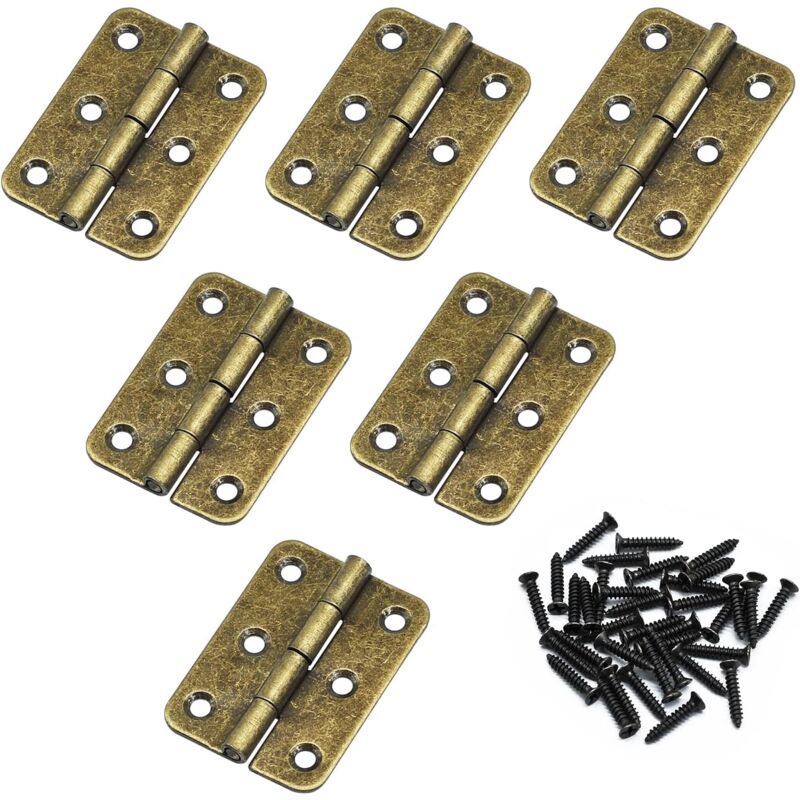 foto del prodotto 20 pezzi 5 cm cerniere per porte pieghevoli retr cerniere per porte in legno spesso con antichit per ferramenta, armadi, porte, cassetti ecc.