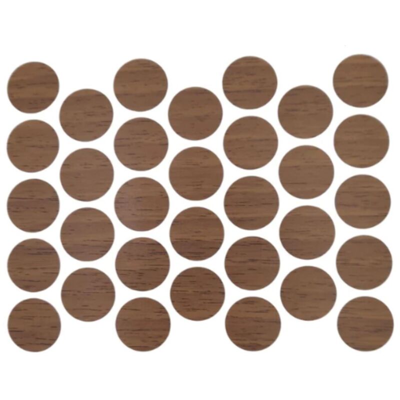 foto del prodotto 20 pezzi adesivi coprivite 13mm colore legno di noce