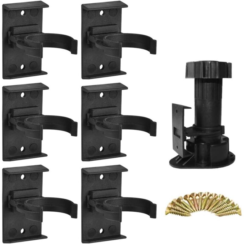 foto del prodotto 20 pezzi clip di fissaggio per gambe di mobili da 28 mm a 32 mm clip per zoccolo da cucina clip per zoccolo a vite clip per zoccolo da cucina con 40