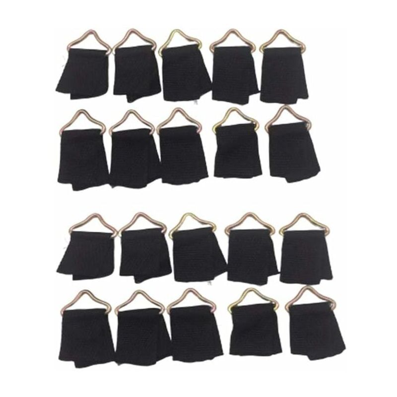 foto del prodotto 20 pezzi fibbie per trampolino triangolari anelli a triangolo v fibbia per tessitura accessori per trampolino con strumenti per trampolino