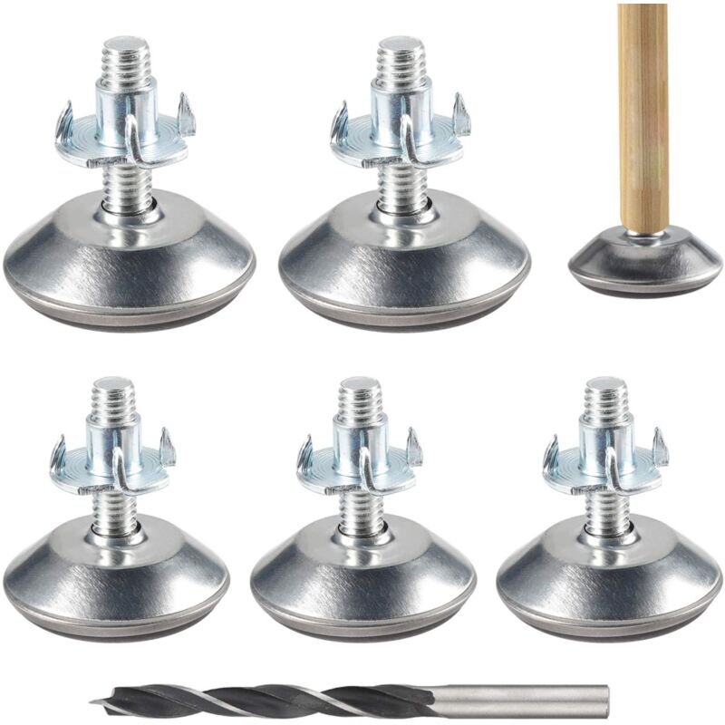 foto del prodotto 20 pezzi gambe per mobili regolabili m8 x 40 mm piedini di livellamento regolabili viti di regolazione per mobili con dado a griffe e punte per