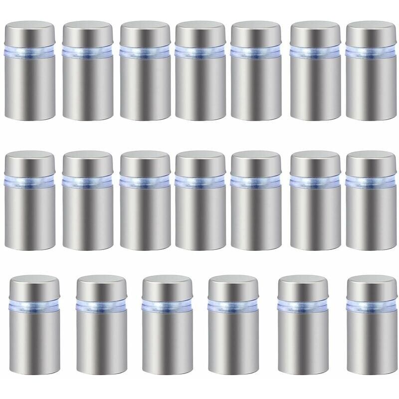 foto del prodotto 20 pezzi in acciaio inox viti pubblicitarie distanziali in vetro bulloni di fissaggio viti di supporto cartello pubblicit chiodi supporti hardware