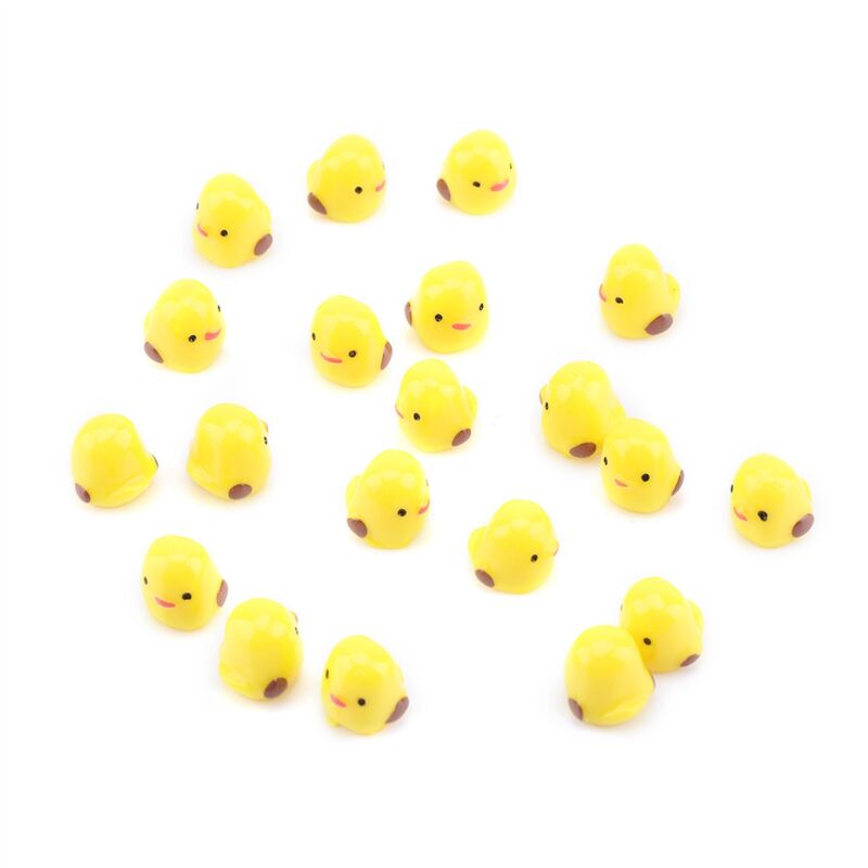 foto del prodotto 20 pezzi in miniatura di pollo giallo micro giardino ornamenti paesaggistici decorazioni per la casa delle bambole eosnow