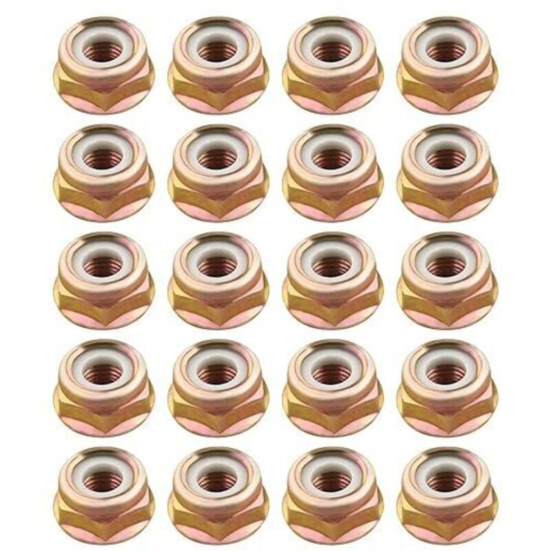 foto del prodotto 20 pezzi m10x1,25 dadi per lame di ricambio con filettatura sinistra per timer di irrigazione, tosaerba, decespugliatori, accessori