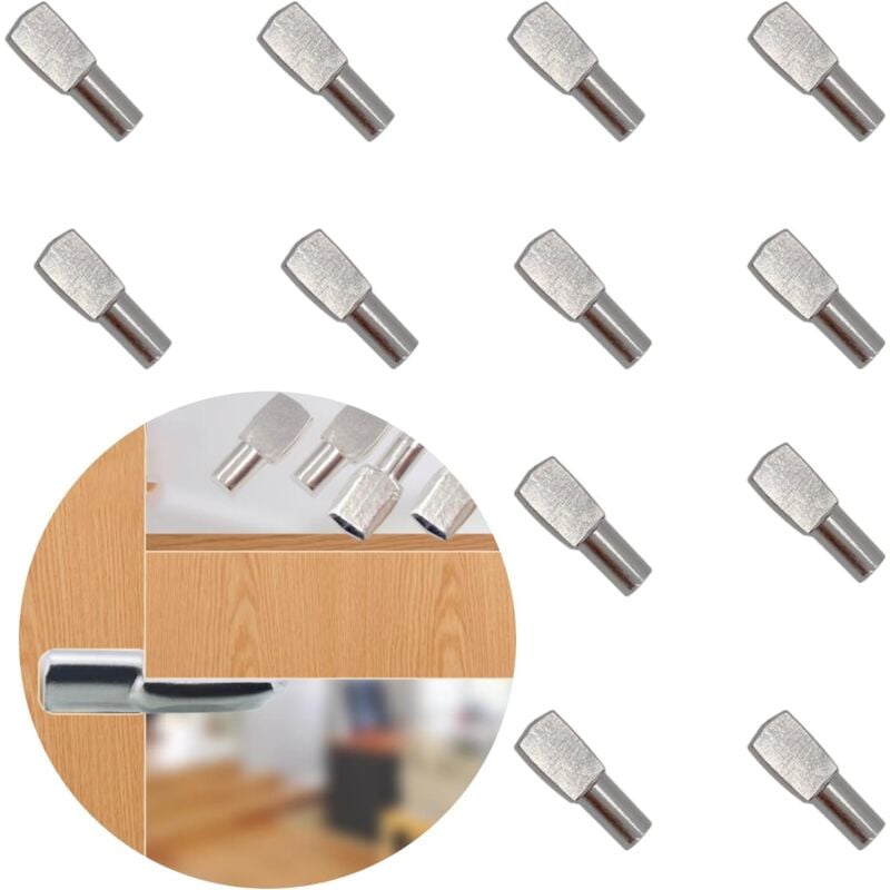 foto del prodotto 20 pezzi perni di supporto per mensole e scaffali, tasselli metallici 5mm reggi mensola, supporto piastra per armadi, mobili, armadi, librerie