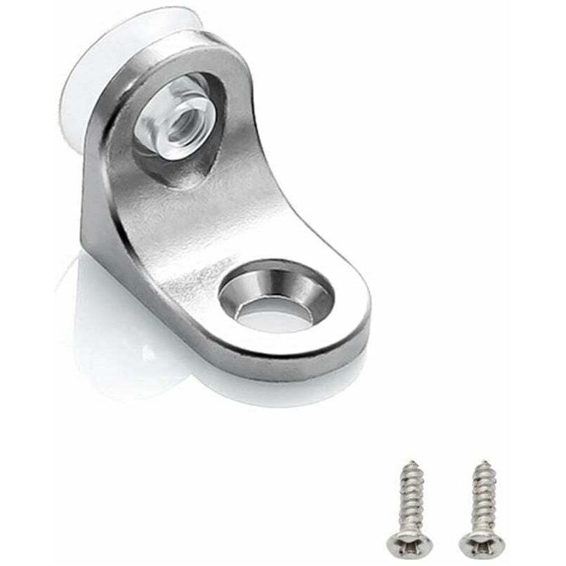 foto del prodotto 20 pezzi supporti per mensole in vetro ad angolo retto con base a ventosa per mobili, armadi, librerie, 20x14 mm, fonepro, argento