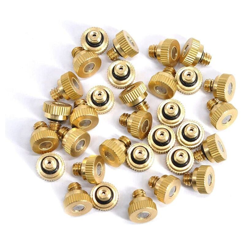 foto del prodotto 20 pezzi ugelli nebulizzatori in ottone per sistema di raffreddamento ugello da 0,4 mm 