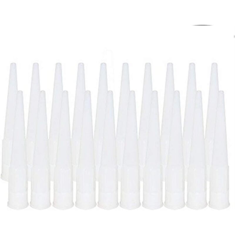 foto del prodotto 20 pezzi ugelli per cartuccia ugelli in silicone punte di ricambio in silicone cartuccia ugelli per cartuccia ugelli 15 mm sollbry