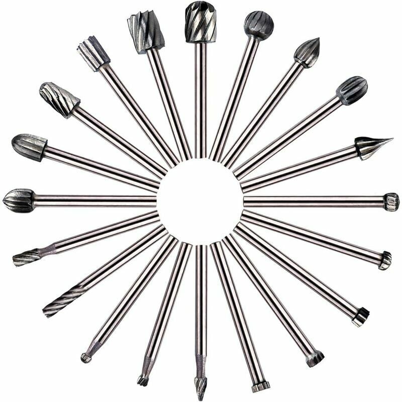 foto del prodotto 20 pezzi utensili rotanti fresa hss fresa per la lavorazione del legno, utilizzata per dremel accessori utilizzati per la lavorazione del legno fai