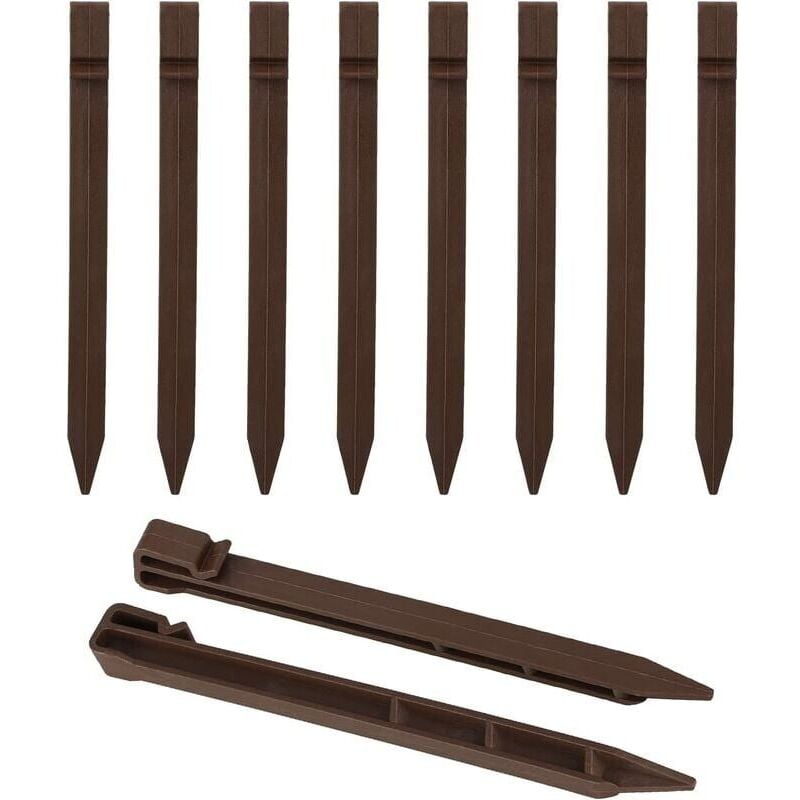 foto del prodotto 20 picchetti di ancoraggio a terra in plastica da 24 cm picchetti di ancoraggio a terra picchetti di ancoraggio da giardino picchetti di