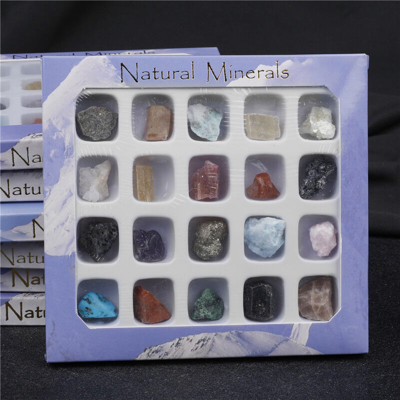 foto del prodotto 20 pietra fossile fluorite grezzo cristallo minerali campioni di rocce primitive miste per la casa istruzione decoration