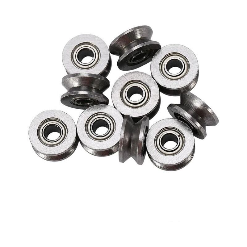 foto del prodotto 20 pulegge con cuscinetti a sfere a gola profonda v623zz per sistema di movimento lineare su rotaie ferroviarie, 4x13x6 mm