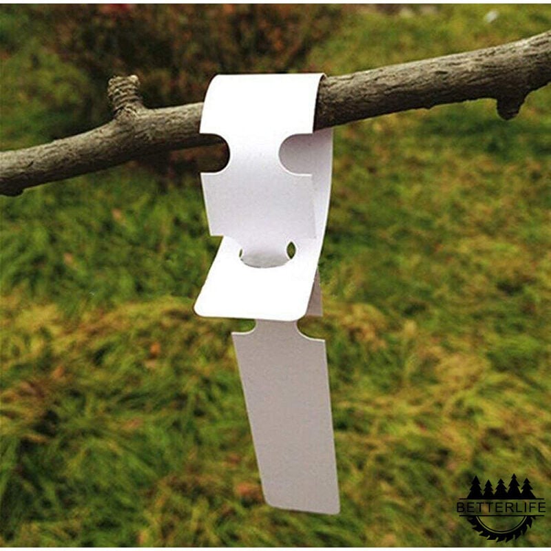 foto del prodotto 200 etichette in plastica bianca per piante e alberi da appendere 2 x 20 cm con ampia superficie di scrittura bianca
