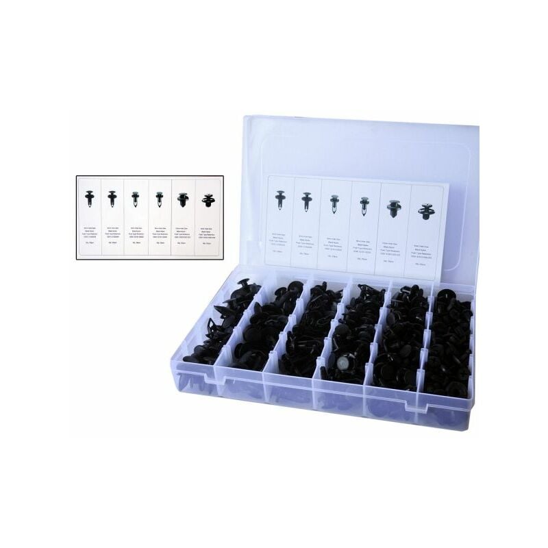 foto del prodotto 200 pz plastica trim clip rivetti clip kit fermi di spinta per auto paraurti