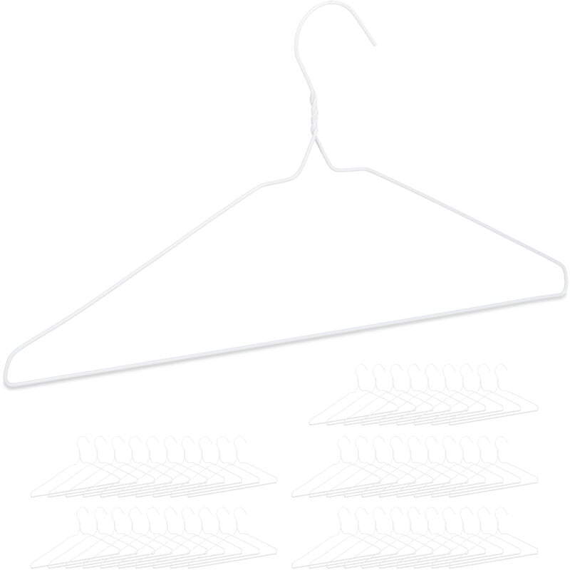 foto del prodotto 200 stampelle per abiti, set stampelle, per piccoli indumenti, salvaspazio, con asta per pantaloni e gonne, 40 cm bianco