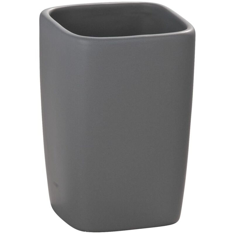 foto del prodotto 20019100 bicchiere porta soazzolino in ceramica faro grigio, ceramica, 7.5 x 10.7 x 7.5 cm, grigio wenko