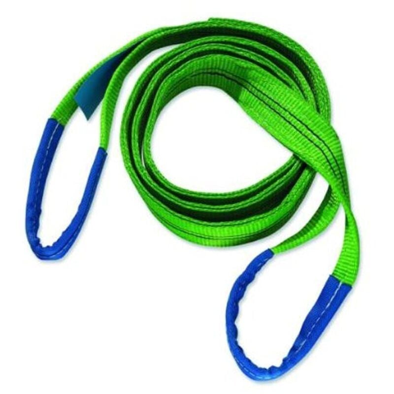 foto del prodotto 20022hb - cinghia di sollevamento 2000 kg, 2 m di lunghezza, con passanti rinforzati, colore verde - braun