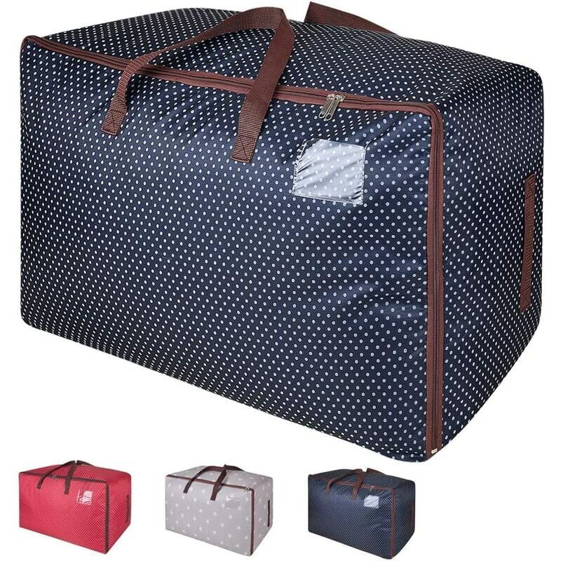 foto del prodotto 2013 100l borse per vestiti, borsa portaoggetti impermeabile spessa oversize, borsa da viaggio blu