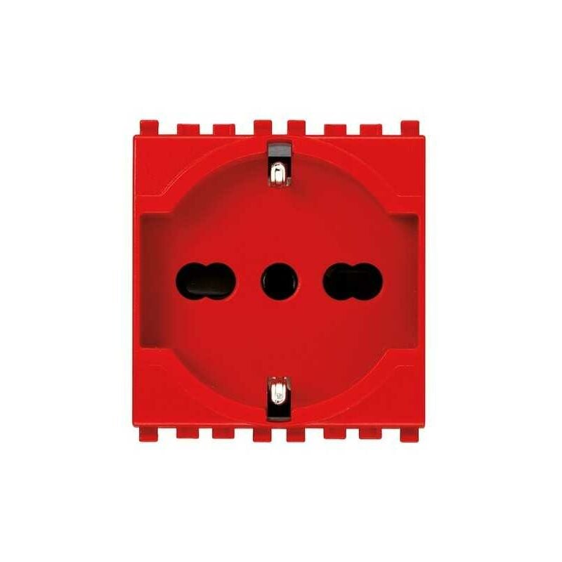 foto del prodotto 20210.r presa 2p t 16a universale rosso eikon