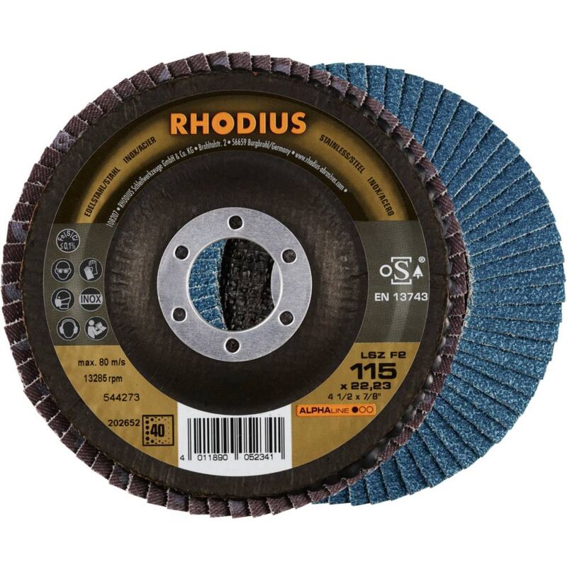 foto del prodotto 202652 lsz f2 disco con falde acciaio inox, acciaio 10 pz. rhodius