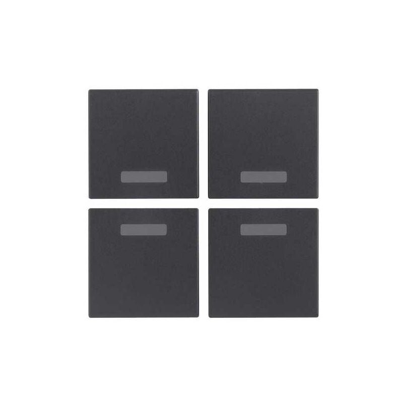 foto del prodotto 20841 quattro mezzi tasti 1m neutri grigio eikon