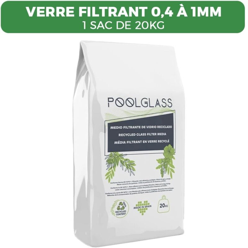 foto del prodotto 20kg verre filtrant 0,4 a 1mm