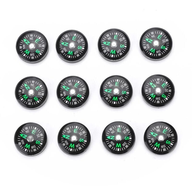 foto del prodotto 20mm 12 pezzi mini bussola tascabile riempita di olio per escursionismo, campeggio, attivit all aperto dewin
