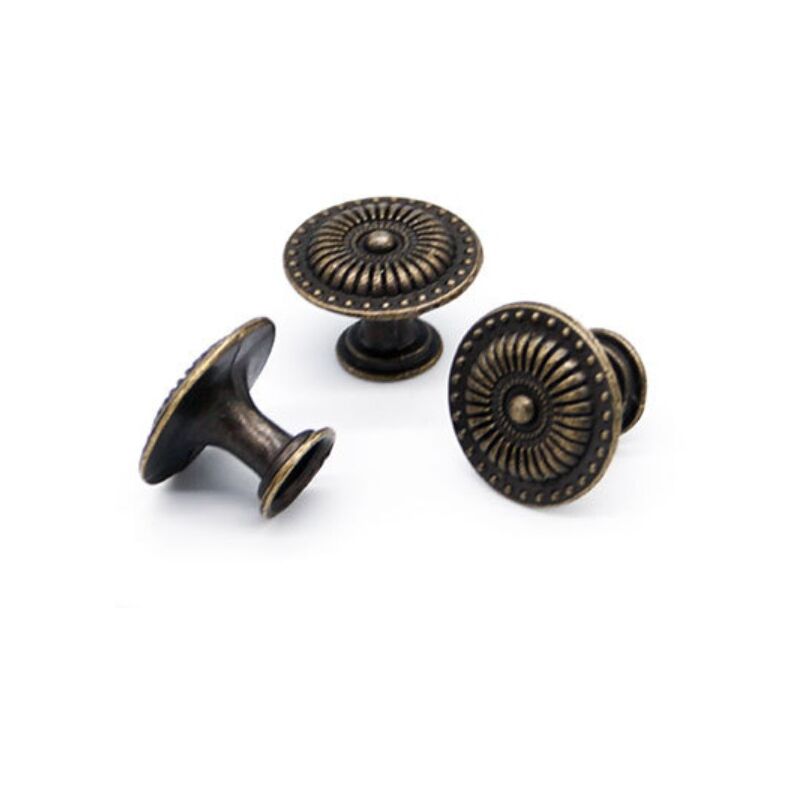 foto del prodotto 20pcs maniglia per porta del cassetto vintage, pomelli rotondi per cassetto, pomelli per porta in ottone, maniglie per mobili per cucina armadio