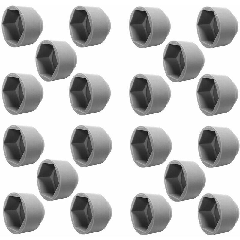 foto del prodotto 20x copribulloni cappucci protezione plastica vite bullone copri dado tappi grigio m12 hex 19mm 