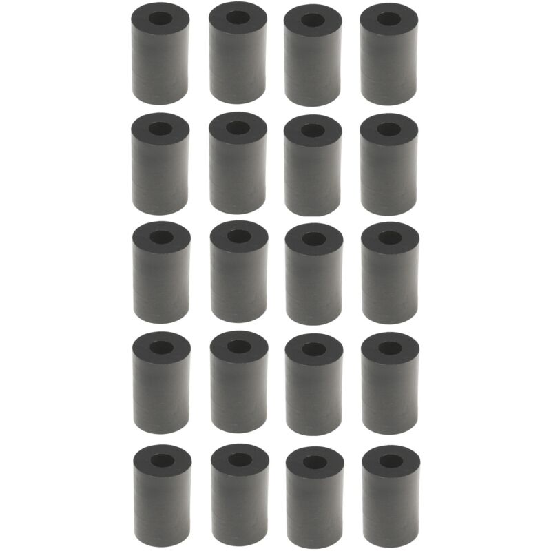 foto del prodotto 20x distanziatori in plastica distanzatore cilindrico tondo nero diametro m10 x altezza l rondella da 12 mm
