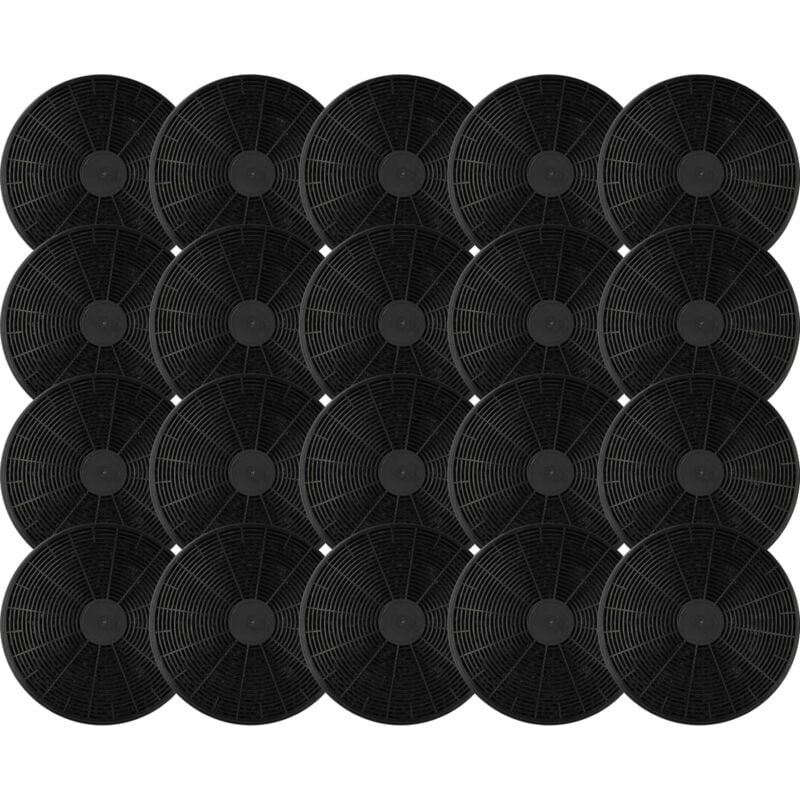 foto del prodotto 20x filtro a carboni attivi compatibile con schneider sl s 4 60 a wtz, sl s 10 90 abtz, sl s 4 60 a btz cappe aspiranti 17,5 cm vhbw