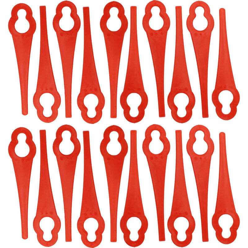 foto del prodotto 20x lama di ricambio sostituisce alm bq026 per tagliabordi rosso, in nylon plastica vhbw