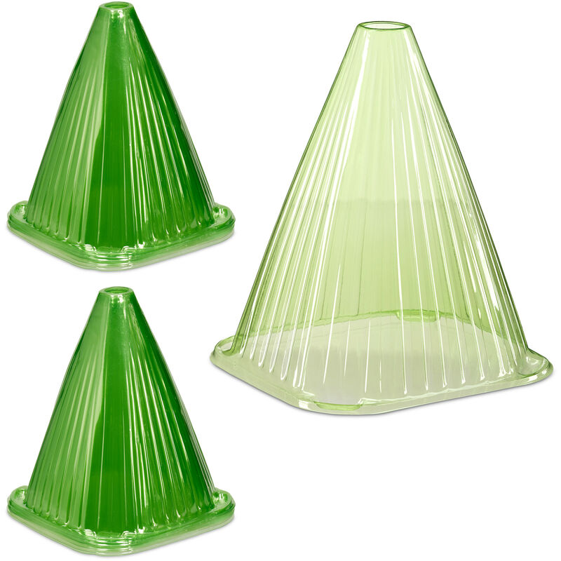 foto del prodotto 20x protezioni per piante, coni protettivi antilumaca e anti gelo, hxlxp 22 x 19 x 19 cm, in pvc, verde