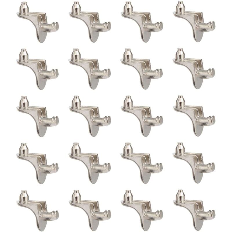 foto del prodotto 20x reggipiani perni supporto mensole 5mm staffe acciaio tasselli scaffale mobili
