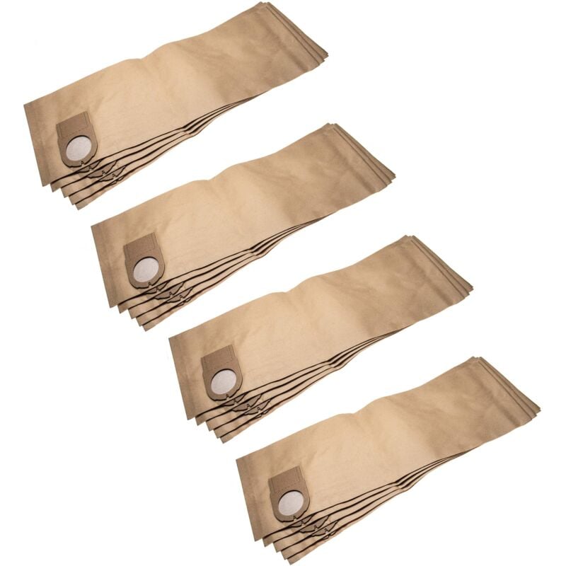foto del prodotto 20x sacchetti sostituisce metabo 6.31349, 631349000 per aspirapolvere in carta, 67.9cm x 24.15cm, marrone vhbw