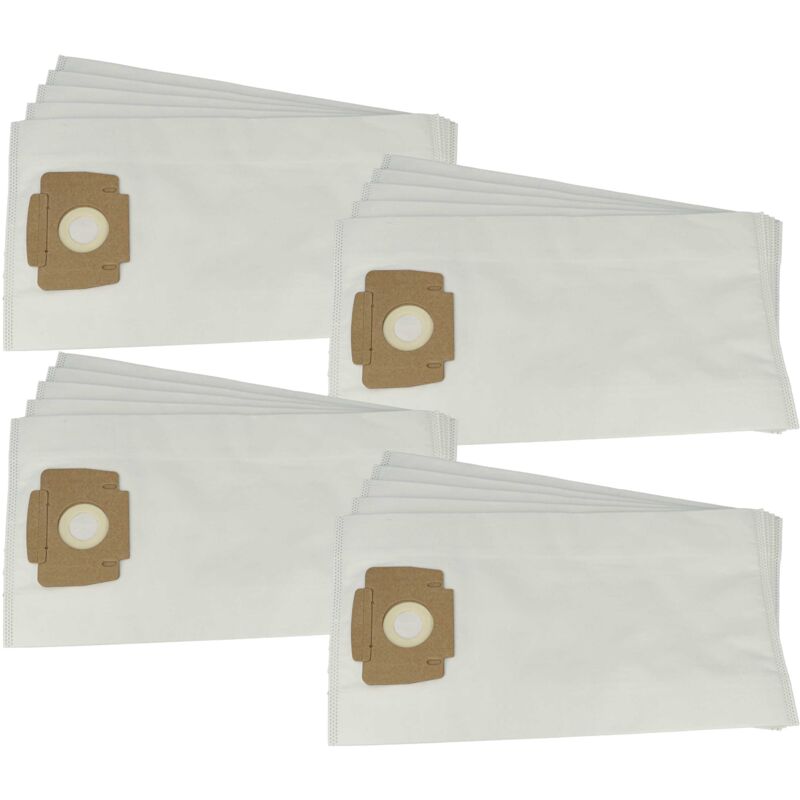 foto del prodotto 20x sacchetto compatibile con cleanfix s 10 vde, s 10 plus vde, s 10 plus eco, s 10, sw 15 aspirapolvere - 45,5cm x 24cm bianco - vhbw