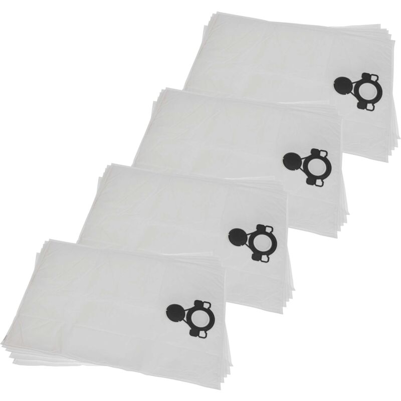 foto del prodotto 20x sacchetto compatibile con flex vce 44 l ac, vce 33 m ac, vce 44 h ac aspirapolvere - microfibra, 52,5cm x 39cm bianco - vhbw
