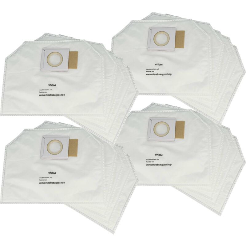 foto del prodotto 20x sacchetto compatibile con makita dvc260zxu aspirapolvere - microfibra bianco - vhbw