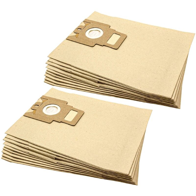 foto del prodotto 20x sacchetto compatibile con miele medivac s 300, s 518 aspirapolvere in carta, 28,5cm x 22cm, color sabbia vhbw