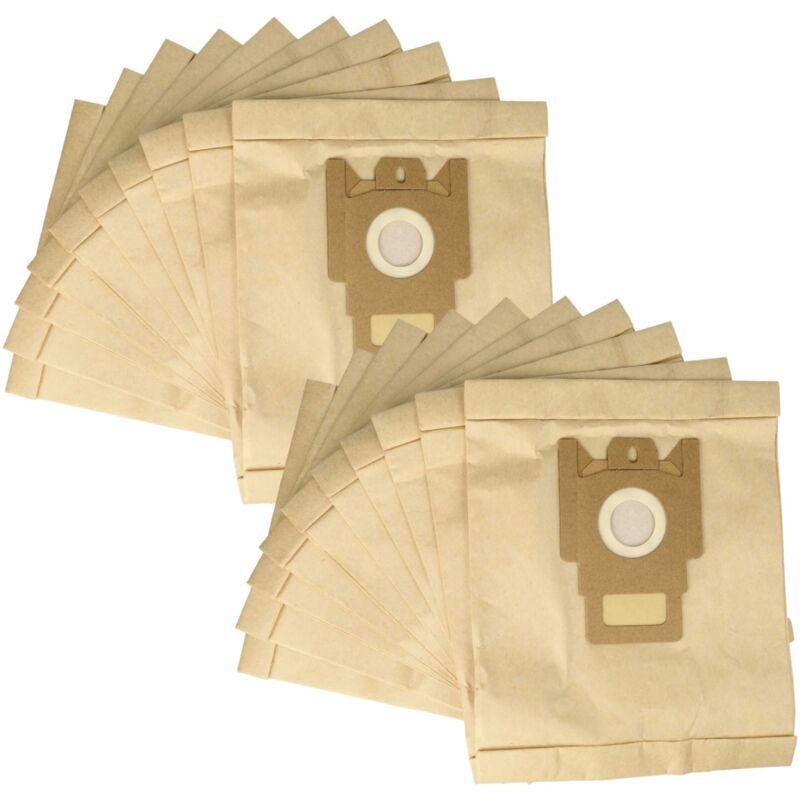 foto del prodotto 20x sacchetto compatibile con miele meteor m, h, plus aspirapolvere - carta, typ m, 28cm x 19,5cm color sabbia - vhbw