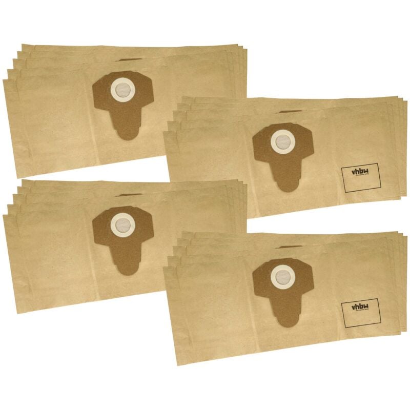 foto del prodotto 20x sacchetto compatibile con parkside pnts 1300, pnts 1300 b2, pnts 1300 a1 aspirapolvere carta, 58,5cm x 25,4cm marrone vhbw