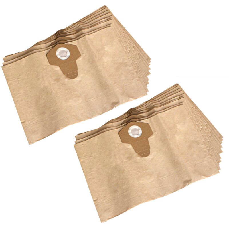 foto del prodotto 20x sacchetto compatibile con parkside pnts 1400 1500, pnts 30 6 s aspirapolvere in carta, 38cm x 24,5cm, marrone vhbw