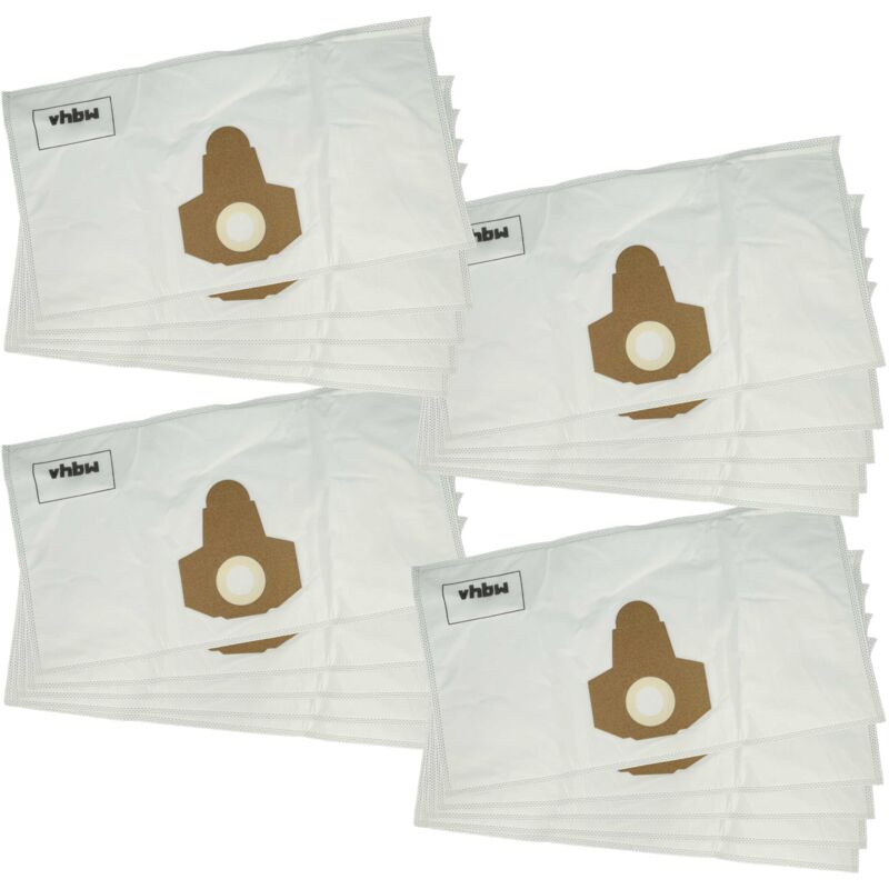 foto del prodotto 20x sacchetto compatibile con parkside pnts 1400 d1, 1400 e2, 1400 b1, 1400 c1 aspirapolvere microfibra poliestere, 58cm x 31,5cm bianco vhbw