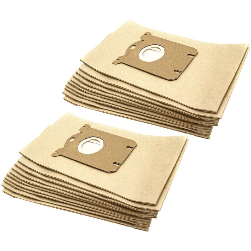 foto del prodotto 20x sacchetto compatibile con philips 158 096 158096, 186 521 186521, 223 728 223728, 244 336 244336 aspirapolvere marrone vhbw