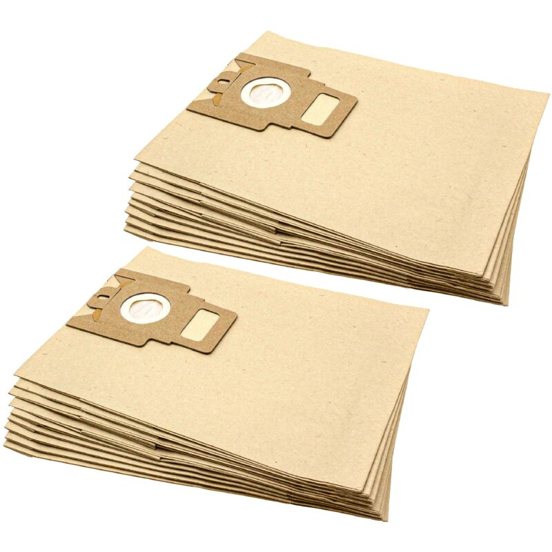 foto del prodotto 20x sacchetto compatibile con quelle 6489074 aspirapolvere in carta, 28,5cm x 22cm, color sabbia vhbw