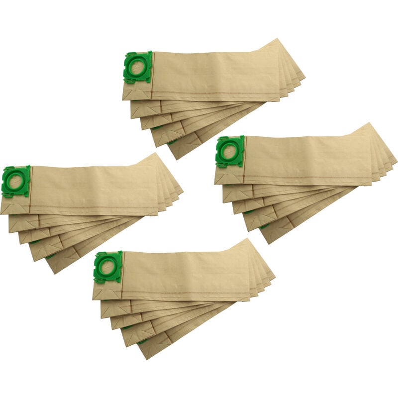 foto del prodotto 20x sacchetto compatibile con sebo airbelt k1, k1 eco 1200, k1 eco 700, k1 family aspirapolvere carta, 41,1cm x 13,2cm marrone vhbw